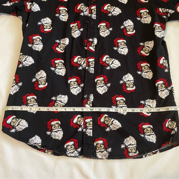 Rugby University Cotton Santa Christmas Button Down Shirt Top Large - Picture 5 of 7